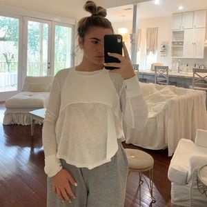 Free people love sleeve hangout top